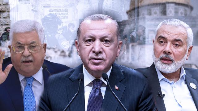 Erdoğan, Mahmud Abbas ve İsmail Heniyye ile görüştü
