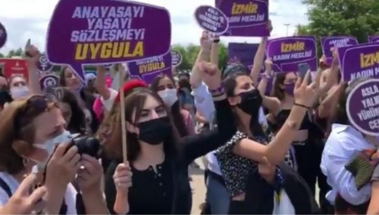 Kadınlardan eylem: ‘İstanbul Sözleşmesi’nden Vazgeçmiyoruz’