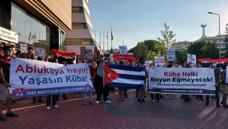 TKP ve Küba dostlarından ABD Büyükelçiliği önünde eylem