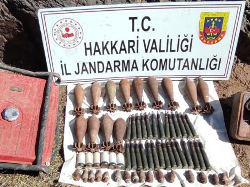 Şemdinli kırsalında Gizlenmiş Mühimmat Ele Geçirildi