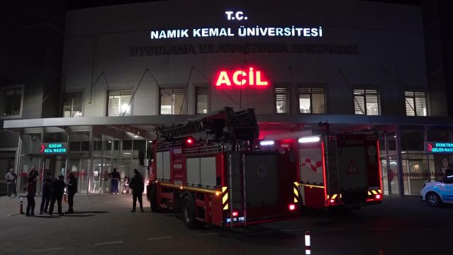 Tekirdağ’daki Üniversite Hastanesinde Yangın Çıktı