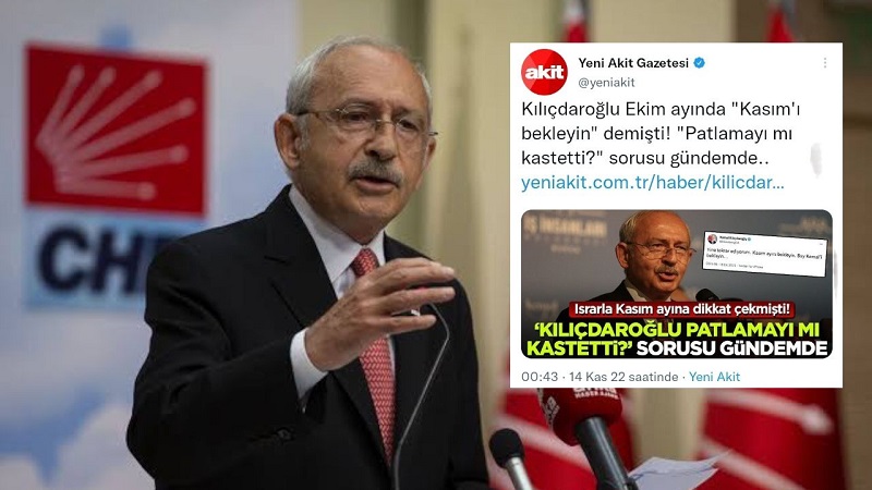 Kılıçdaroğlu’nun Avukatı Çelik: Alçaklıkta Sınır Tanımayan Yeni Akit Paçavrasının Son İftirası Nedeniyle Derhal Suç Duyurusunda Bulunacağız