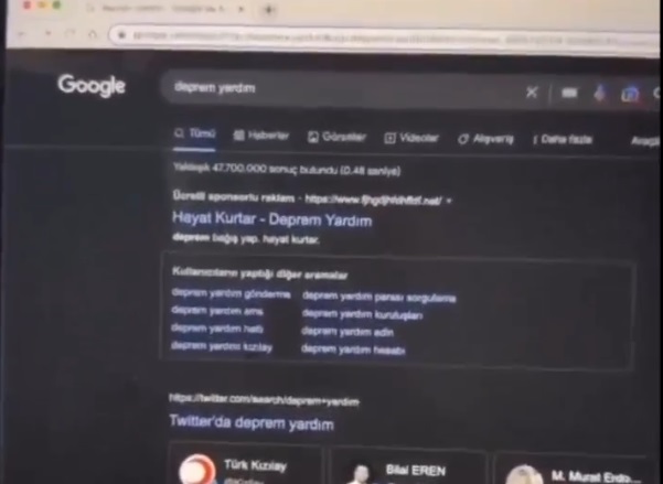 Dolandırıcılar Sahte İnternet Adresleri ile AFAD ve AHBAP Sitelerini Taklit Ederek Para Topluyor, Bedirhan Gökçe Uyardı.