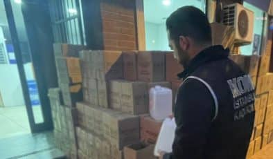 İstanbul’da Dezenfektan Diye Satılan 3 Ton 150 Litre Alkollü Sıvı Ele Geçirildi