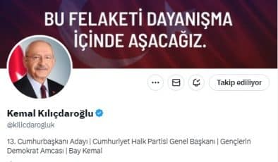 Kemal Kılıçdaroğlu, Twitter Profiline “13. Cumhurbaşkanı Adayı” Sıfatını Ekledi