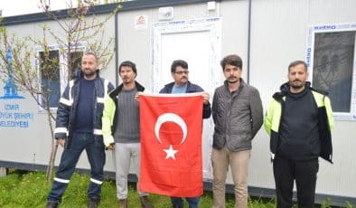 Osmaniyeli Şehit Ailesinin Konteyner İsteğini İzmir Büyükşehir Belediyesi Yerine Getirdi