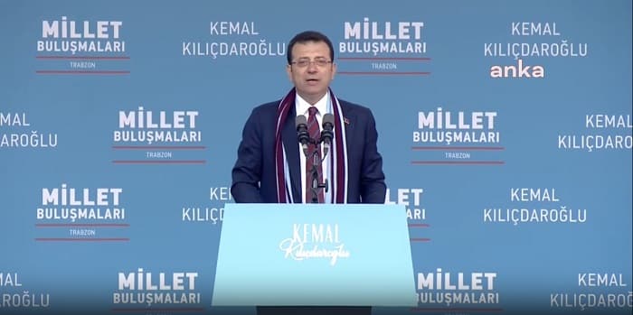 Ekrem İmamoğlu: “Bugün Trabzon’da, Karadeniz’de fırtına var. Ama bugün 13. Cumhurbaşkanı’mız Sayın Kemal Kılıçdaroğlu fırtınası var.”