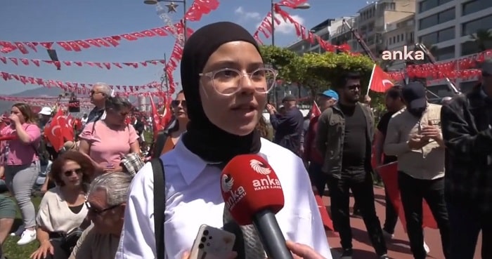 Kemal Kılıçdaroğlu’nun İzmir Mitingi, Fen Lisesi Öğrencisi: “Kılıçdaroğlu Benim İçin Hakkı Ve Adaleti İfade Ediyor.