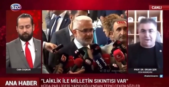 Ersan Şen’den, HÜDA-PAR lideri Zekeriya Yapıcıoğlu’na laiklik eleştirisi