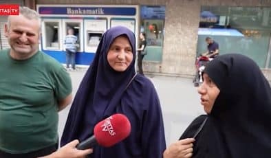 Sokak röportajında bir kadın, “Oy vermeyeceğime yemin etmiştim ama yine gidip AK Parti’ye verdim.” dedi.
