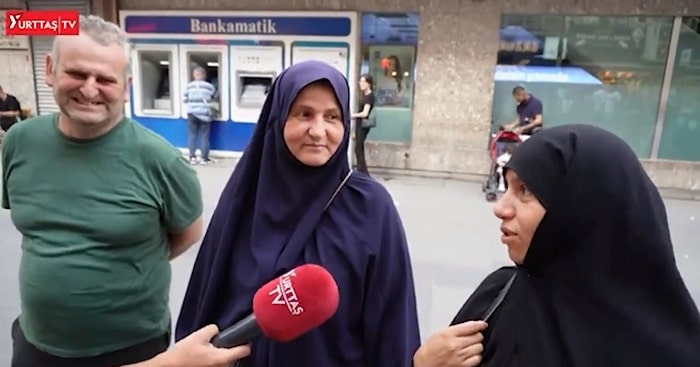 Sokak röportajında bir kadın, “Oy vermeyeceğime yemin etmiştim ama yine gidip AK Parti’ye verdim.” dedi.