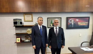 İçişleri Bakanı Ali Yerlikaya, HÜDA PAR Genel Başkanı Zekeriya Yapıcıoğlu’nu TBMM’deki makam odasında ziyaret etti.