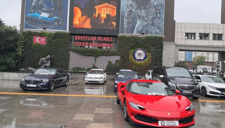 Dilan Polat ve Engin Polat çiftine ait lüks araçlar İstanbul Emniyet Müdürlüğü’nde sergilendi.