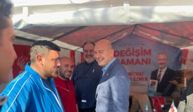AKP İstanbul Milletvekili Süleyman Soylu, CHP’nin seçim standını ziyaret etti
