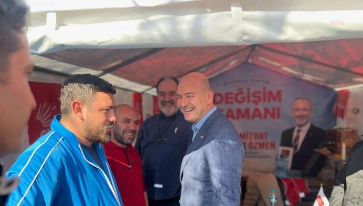 AKP İstanbul Milletvekili Süleyman Soylu, CHP’nin seçim standını ziyaret etti