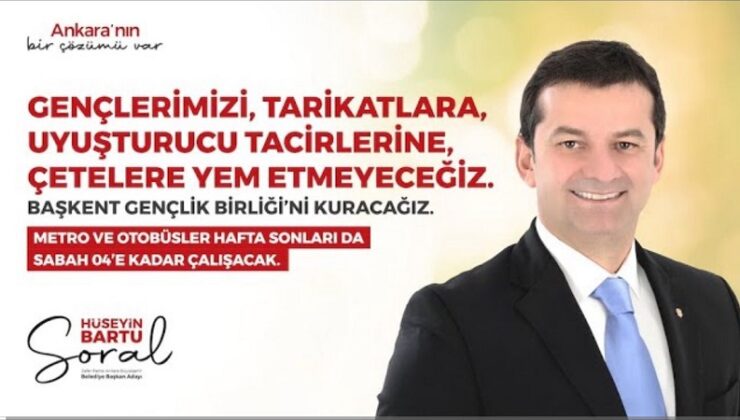 Zafer Partisi Ankara Büyükşehir Belediye Başkan Adayı Hüseyin Bartu Soral, gençler ile ilgili projelerini açıkladı.