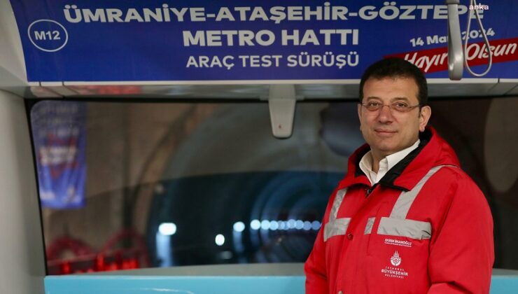 Ekrem İmamoğlu, Ümraniye’de metro test sürüşüne katıldı: ‘Engelleri aşarak yolumuza devam ediyoruz