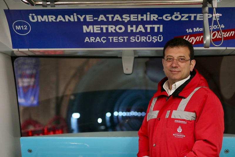 Ekrem İmamoğlu, Ümraniye’de metro test sürüşüne katıldı: ‘Engelleri aşarak yolumuza devam ediyoruz