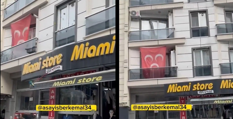 Van’da yaşanan mazbata krizi nedeniyle Esenyurt’ta izinsiz gösteri yapan bir grup, balkonunda MHP bayrağı asılı olan evi taşladı.