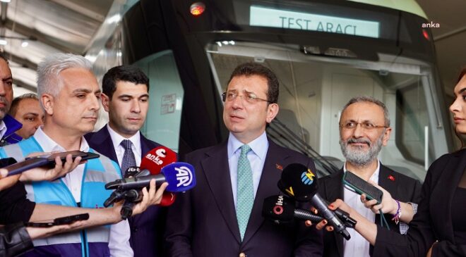 İBB Başkanı Ekrem İmamoğlu, elektrikli yeni metrobüsün test sürüşüne katıldı