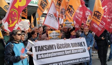 Ankara Emek ve Demokrasi Güçleri, 1 Mayıs’ta tutuklananlar için Sakarya Meydanı’nda toplandı