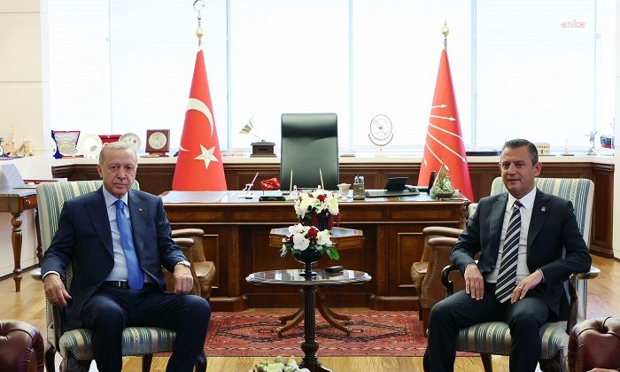 Cumhurbaşkanı Erdoğan – Özgür Özel görüşmesinden ilk görüntüler