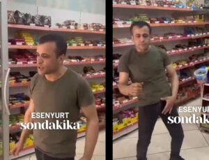 Esenyurt’ta bir büfe sahibi küçük bir çocuğu darp etti, çocuğun ailesi gelince dans etmeye başladı.