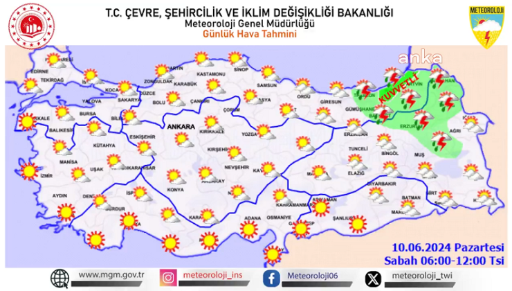 Meteoroloji Genel Müdürlüğü: “Hava sıcaklıkları, mevsim normallerinin üstünde seyredecek”