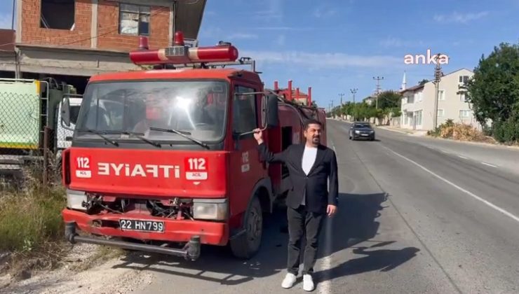 Lalapaşa Belediyesi’nin itfaiye aracı tek, borcu çok. CHP’li Yazgan: “Yaparsa AKP yapar’ diye. Yaptığınız bu mu?”
