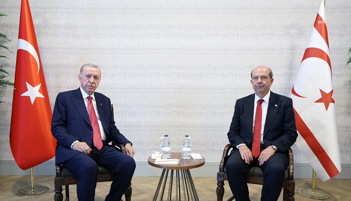 Cumhurbaşkanı Erdoğan, KKTC Cumhurbaşkanı Tatar ile görüştü