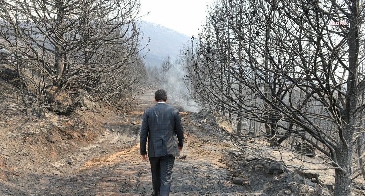 CHP heyeti yangın bölgesinde: Yaraları hep birlikte saracağız