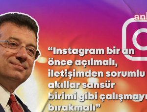 Ekrem İmamoğlu, Instagram’dan yaptığı canlı yayında Instagram’a erişim yasağını protesto etti