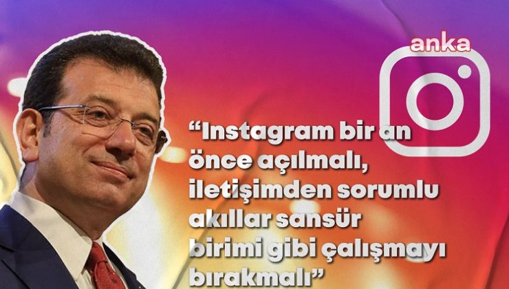 Ekrem İmamoğlu, Instagram’dan yaptığı canlı yayında Instagram’a erişim yasağını protesto etti