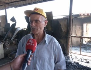 İzmir Karşıyaka’da çıkan yangında evlerini, hayvanlarını kaybeden köylüler yardım bekliyor