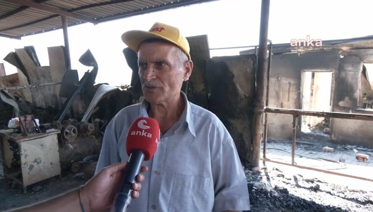 İzmir Karşıyaka’da çıkan yangında evlerini, hayvanlarını kaybeden köylüler yardım bekliyor