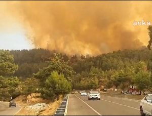 Muğla Orman Yangını!! Yatağan’da başlayan yangın Muğla-İzmir karayolunu tehdit ediyor
