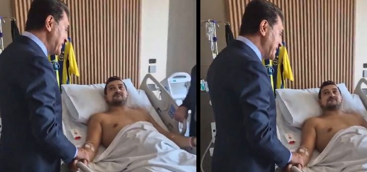 Mustafa Sarıgül, Serhat Akın’ı hastanede ziyaret etti.