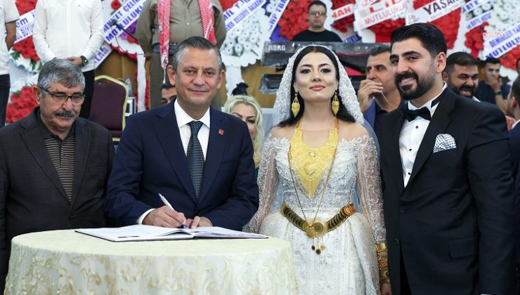Özgür Özel, Azad ve Nurhan çiftinin düğün törenine katıldı