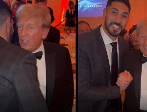 ABD başkanı seçilen Donald Trump, FETÖ’cü Enes Kanter ile selamlaştı!