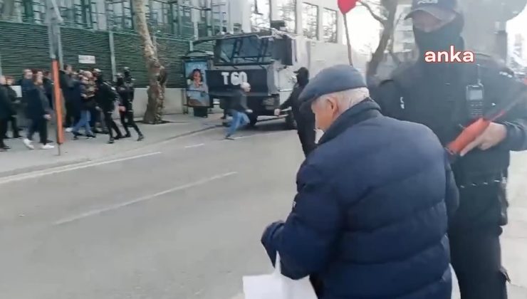 İmamoğlu’na destek için Çağlayan Adliyesi’ne gelen vatandaşlara polis müdahale etti
