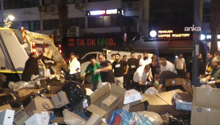 İşçilerin grev yaptığı İzmir’de Cemil Tugay çöp topladı